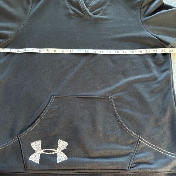 Under Armour Women's Black Fleece Pullover Hoodie Kangaroo Pocket XL - Picture 7 of 13